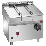 Sauteuse basculante gaz, cuve inox 80 lit. sur meuble