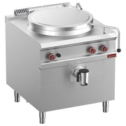Marmite gaz, cuve 100 lit. chauffage direct, sur meuble
