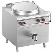Marmite gaz, cuve 150 lit. chauffage direct, sur meuble