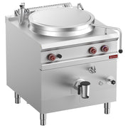 Marmite gaz, cuve 150 lit. chauffage indirect, sur meuble