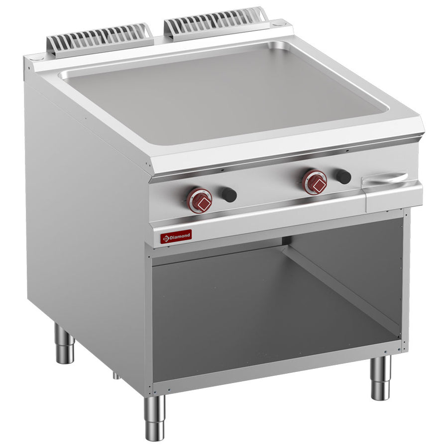Plaque de cuisson lisse gaz module 1/1, armoire ouverte