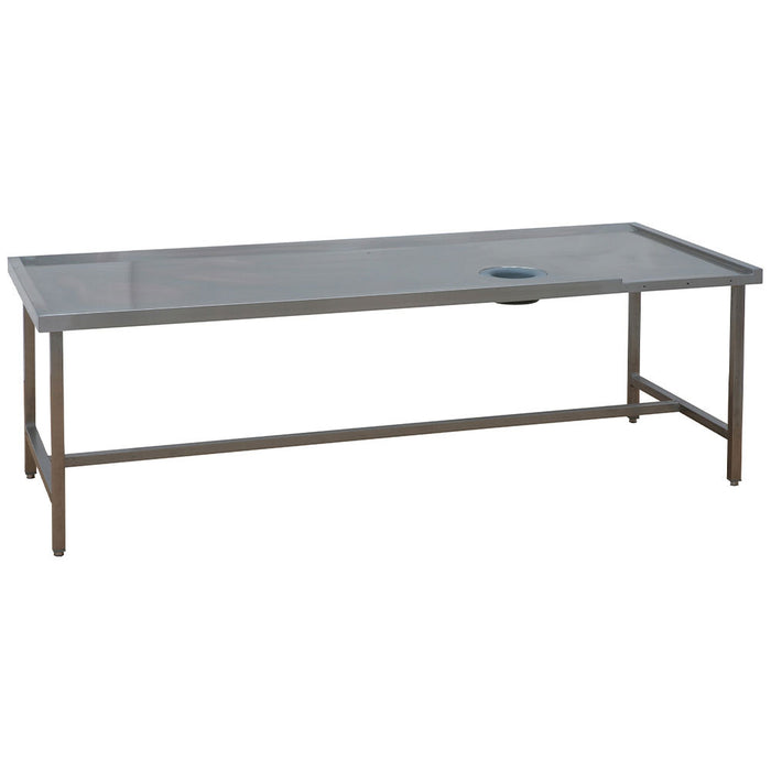 Table de triage (gauche) avec trou vide-ordures