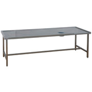 Table de triage Diamond avec trou vide-ordures, table d'entrée et sortie, surface robuste pour gestion des déchets.