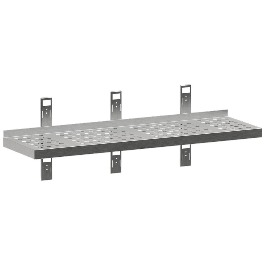 Etagère murale perforée, 3 consoles et 3 crémaillères