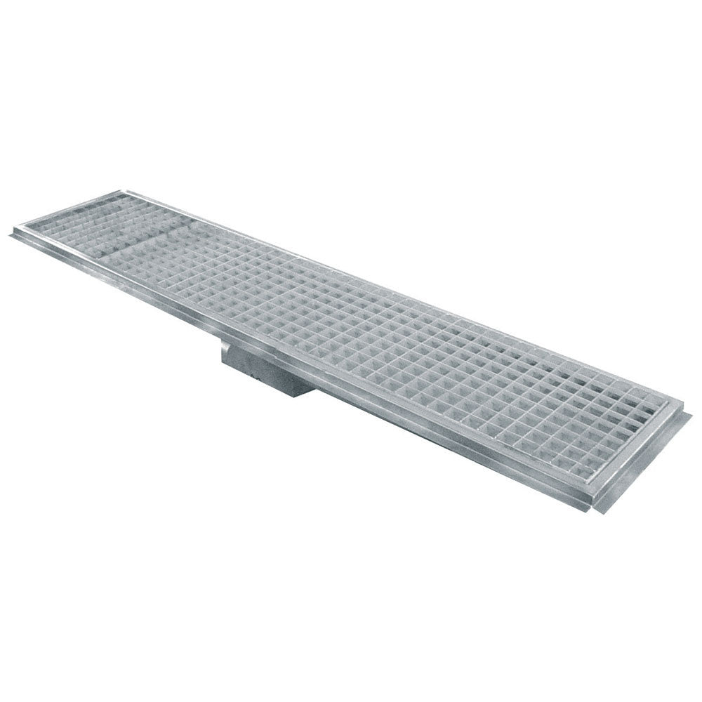 Caniveau de sol inox 1500x300, sortie horizontale