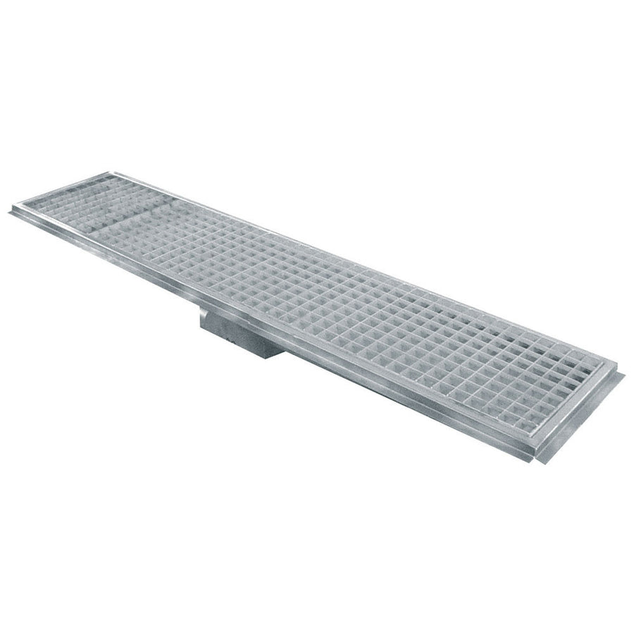Caniveau de sol inox 600x300, sortie horizontale