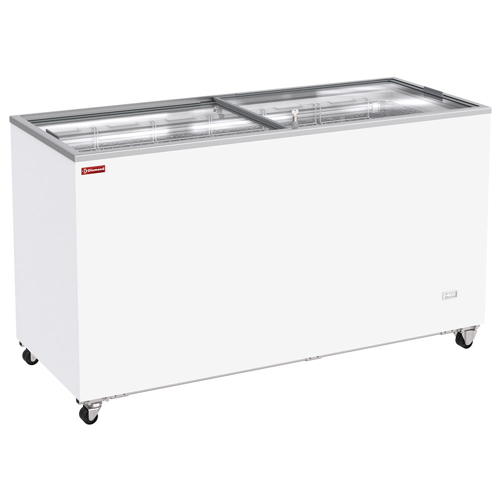 Conservateur bahut, 503 litres, couvercles coulissants sur roulettes