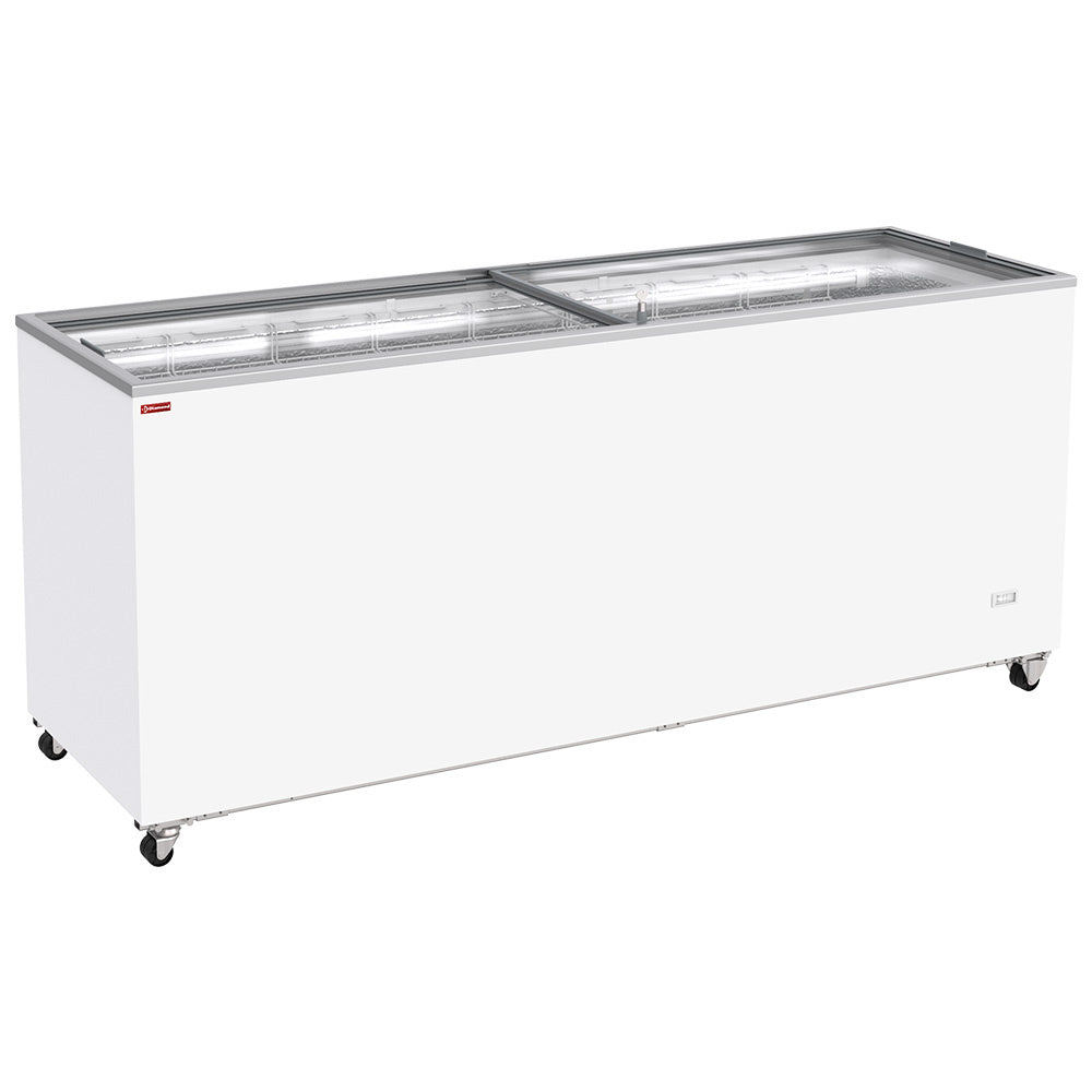 Conservateur bahut, 672 litres, couvercles coulissants sur roulettes