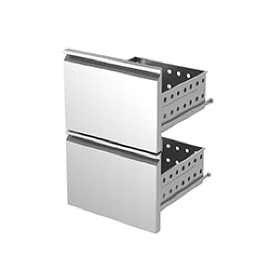 Kit bloc tiroirs (1/2+1/2) inox x KBR...