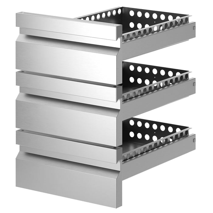 Option: Kit bloc 3 tiroirs 1/3+1/3+1/3