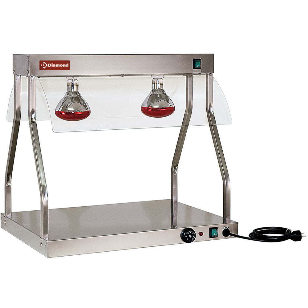 Pont et top chauffants, lampes infrarouges (2x 250 W)