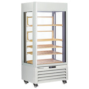 Vitrine "FULL vitrée" 600 Lt., 1 niveau + 4 étagères, ventilée - WINE - BLANC