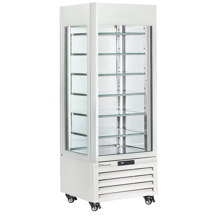 Vitrine "FULL vitrée" 440 Lt., 6 niveaux en verre, statique - ICE CREAM - BLANC