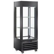 Vitrine "FULL vitrée" 440 Lt., 1 niveau + 2 étagères, ventilée - WINE - NOIR