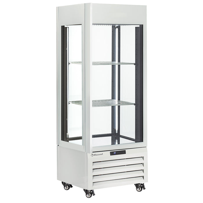 Vitrine "FULL vitrée" 440 Lt., 1 niveau + 2 étagères, ventilée - WINE - BLANC