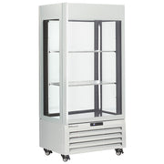 Vitrine "FULL vitrée" 600 Lt., 1 niveau + 2 étagères, ventilée - WINE - BLANC