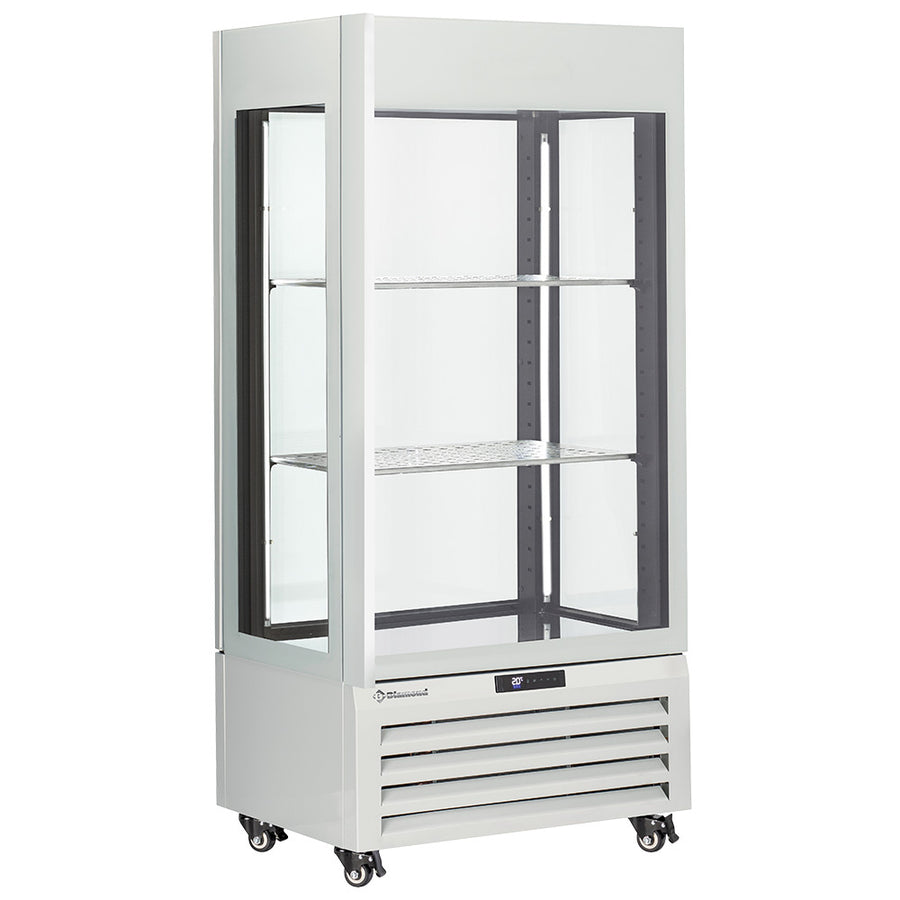 Vitrine "FULL vitrée" 600 Lt., 1 niveau + 2 étagères, ventilée - WINE - BLANC