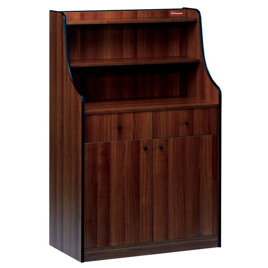 Meuble de service, 2 tiroirs, 2 portes, "Wengé"