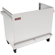 Meuble inox support vitrine VBE-311/N, sur roulettes