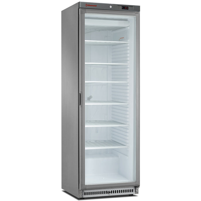Armoire congélateur statique, vitrée, 400 litres. acier inox