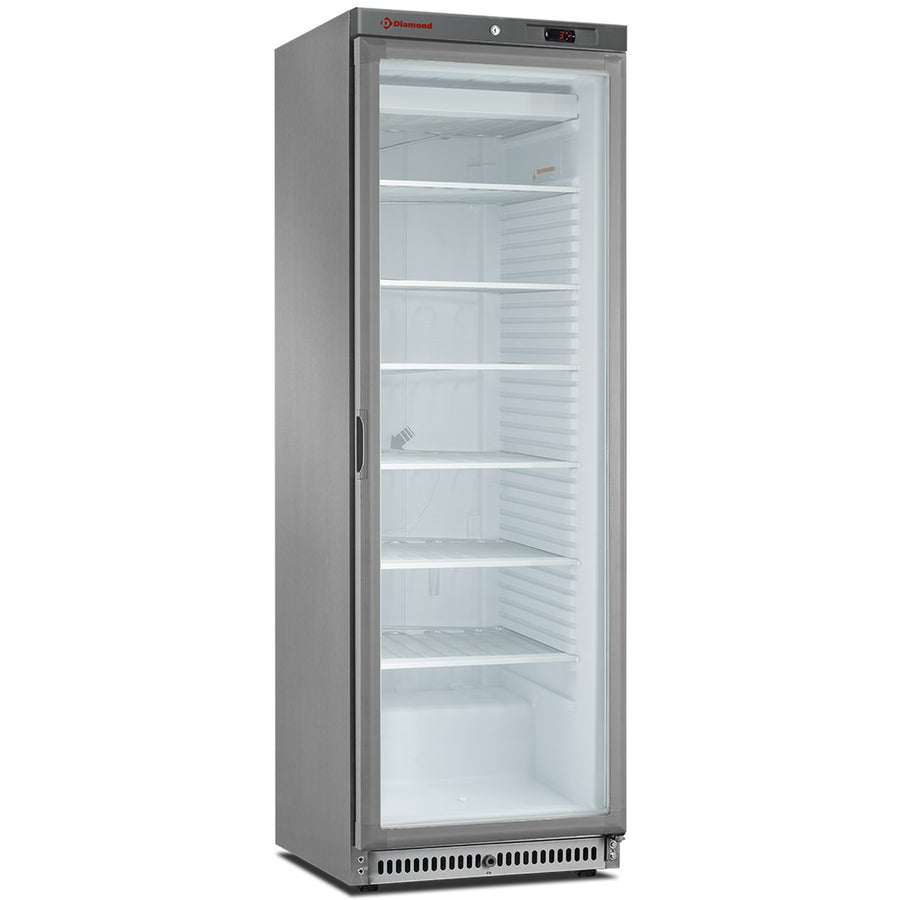 Armoire congélateur statique, vitrée, 400 litres. acier inox