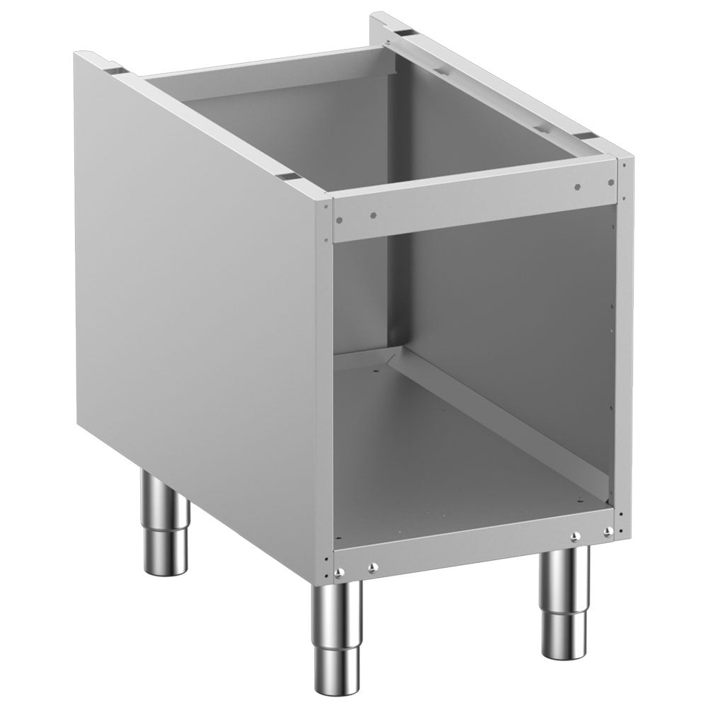 Soubassement ouvert, sur pieds inox réglables + porte A7/PB4-N