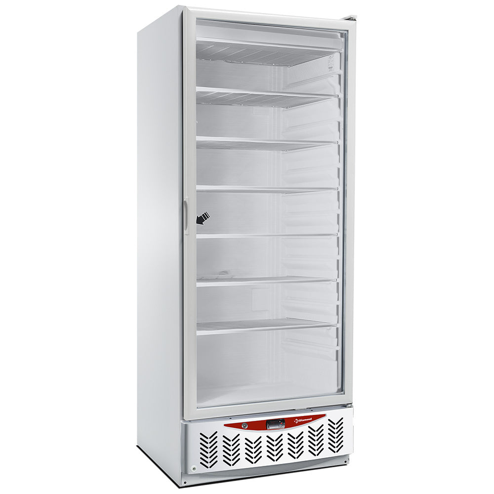 Congélateur statique, porte vitrée, 525 litres, GN2/1+600x400, blanc