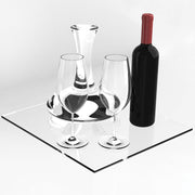Etagère réglable en verre trempé, avec supports