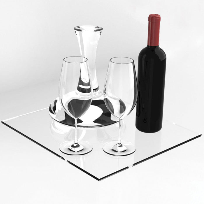 Etagère réglable en verre trempé, avec supports