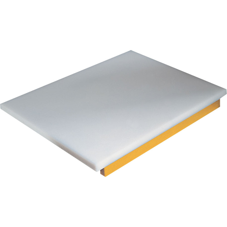 Planche de découpe en polyéthylène pour poulet Diamond, jaune, idéale pour la viande et la cuisine propre.