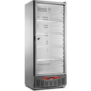 Frigo ventilé, 525 litres, vitrée, GN2/1+600x400, acier inox