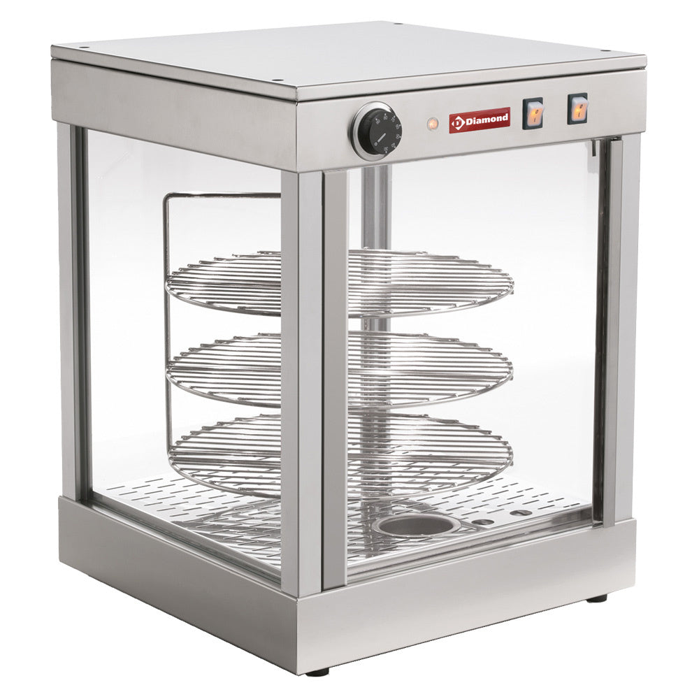 Vitrine chauffante rotative D.380 mm