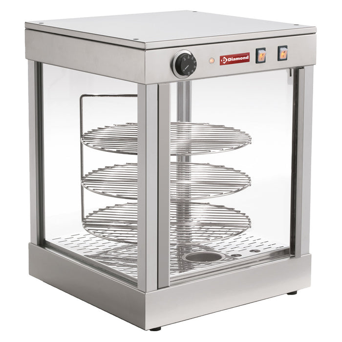 Vitrine chauffante rotative D.380 mm