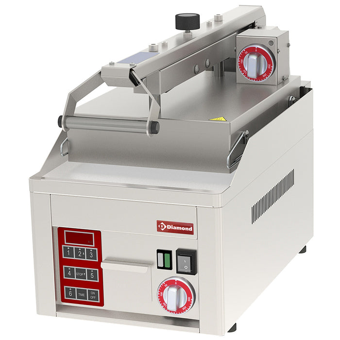 Grill Clam lisse, chromée, 2x 230/1V