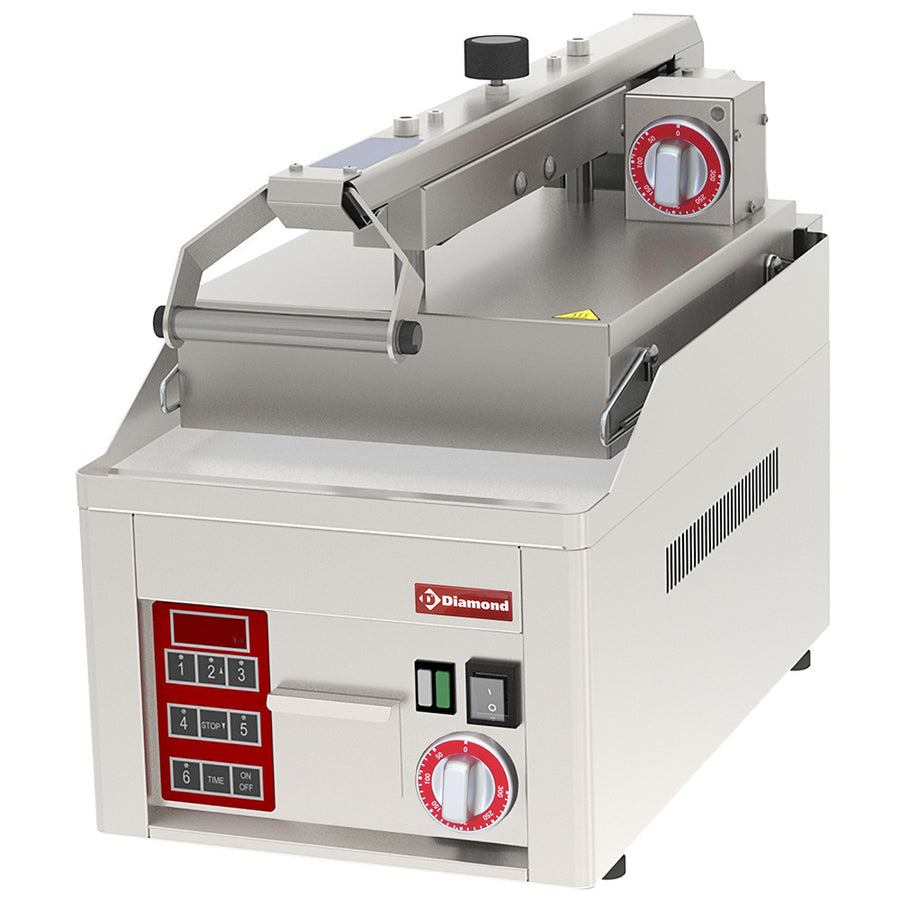Grill Clam lisse, chromée, 2x 230/1V