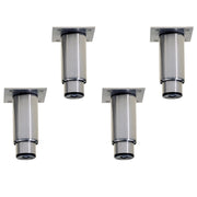 Kit 4 pieds réglables en inox pour armoires