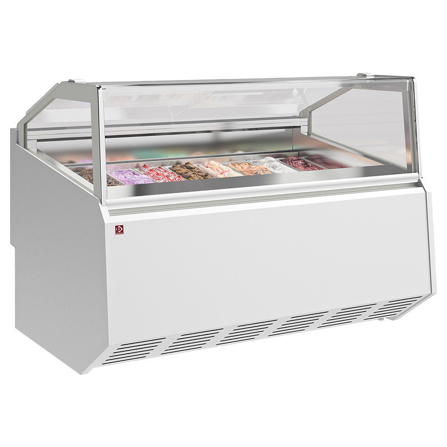 Comptoir à crème glacée 18 bacs inox (360x165)