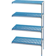 Rayonnage angulaire en aluminium anodisé 4 niveaux "Modular Rack"