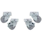 Kit 4 roues Ø100 pivotantes armoires, 2 avec freins