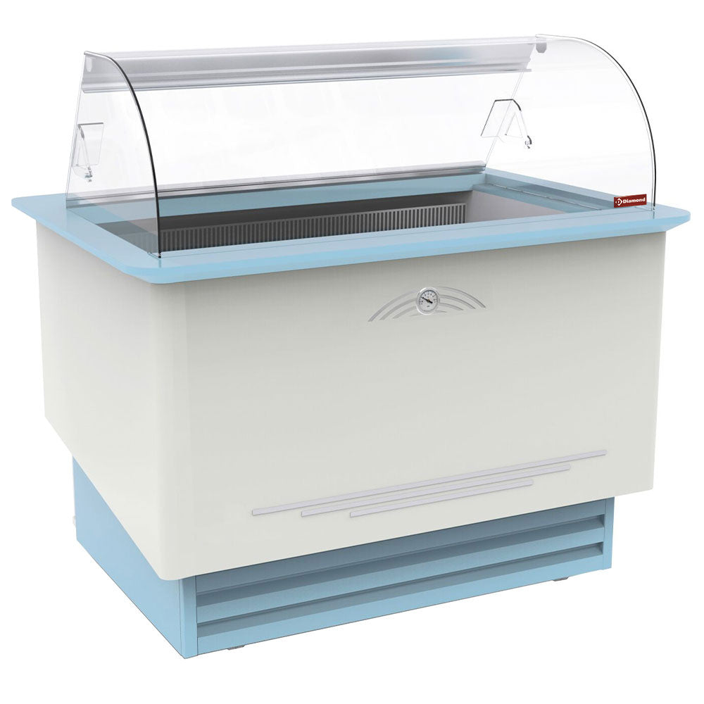 Comptoir présentoir statique, crème glacée, 10 bacs 5 Lit, avec reserve
