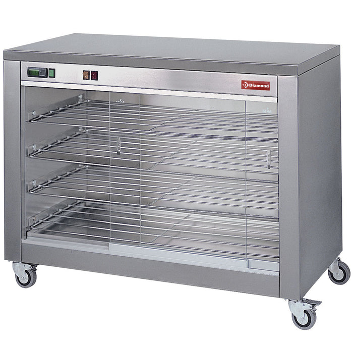 Armoire vitrine chauffante 60 poulets, sur roues