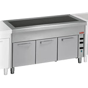 Elément vitrocéramique sur armoire chauffante 3x GN 1/1