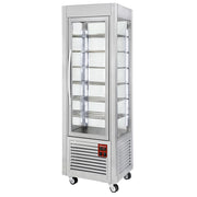 Vitrine panoramique, 5 niveaux, 360 LT, inox.