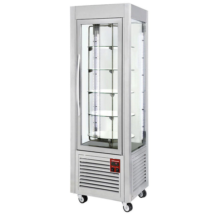 Vitrine panoramique, 5 plateaux tournants, 360 LT, inox.