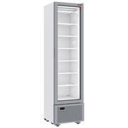 Vitrine ventilée négative vitrée 221 litres - 7 niveaux fixes - BLANCHE