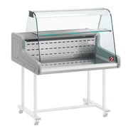 Vitrine réfrigérée Diamond avec vitre bombée pour l'exposition, modèle Réfrigérés / Expo 500/550, vue de face.
