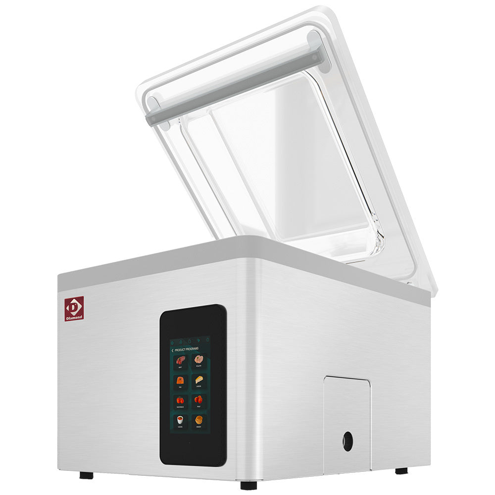 Machine sous-vide, cuve inox 460x420xh180 mm. 21 m3/h ecran TOUCH