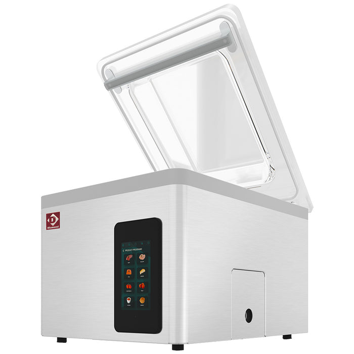 Machine sous-vide, cuve inox 460x420xh180 mm. 21 m3/h ecran TOUCH