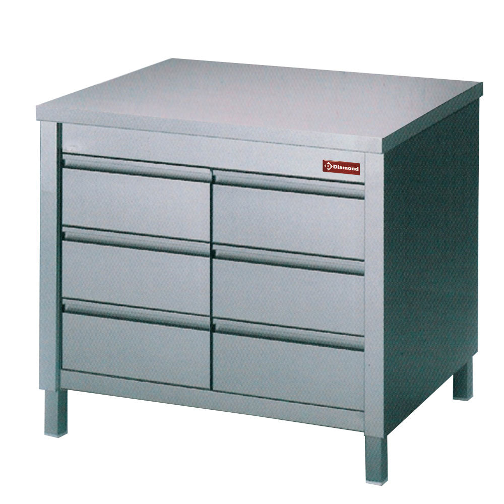 Table sur armoire avec 6 tiroirs GN1/1