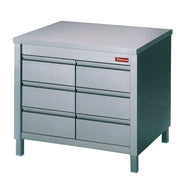 Table sur armoire avec 6 tiroirs GN1/1